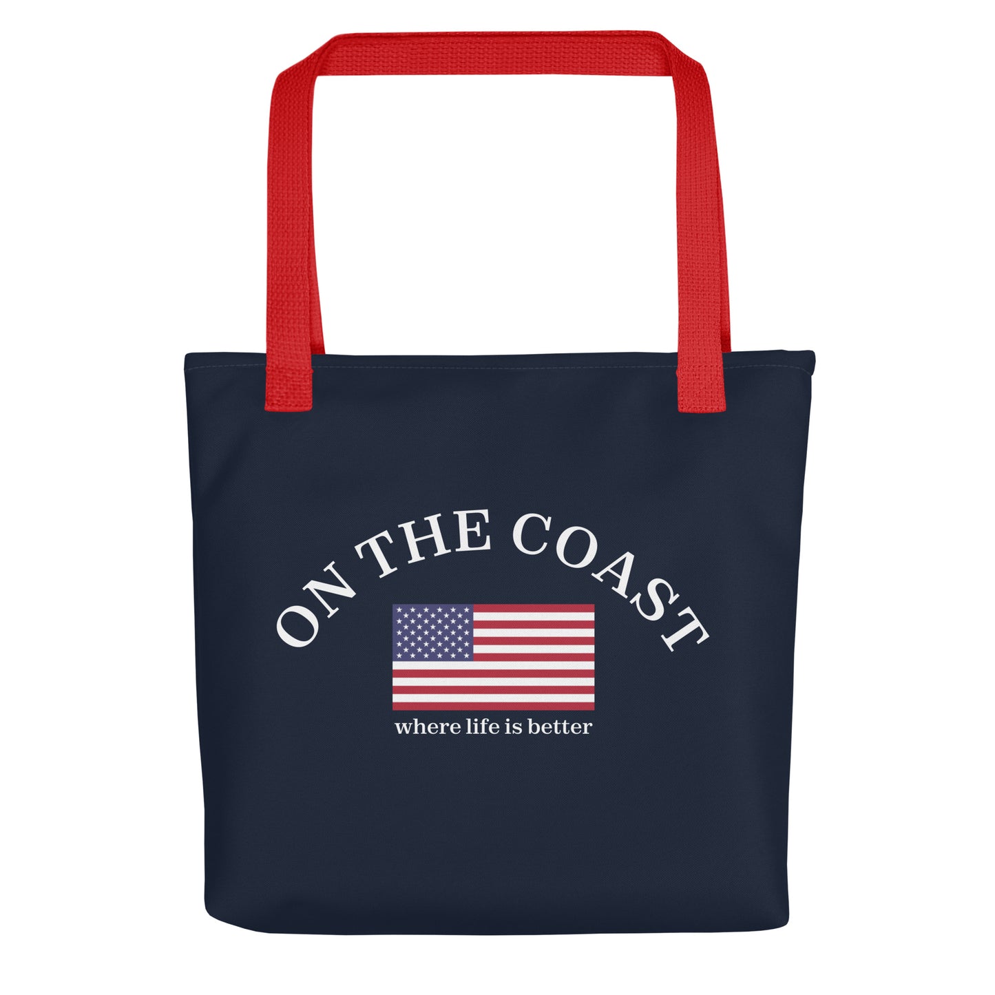 RED, WHITE & COASTAL TOTE