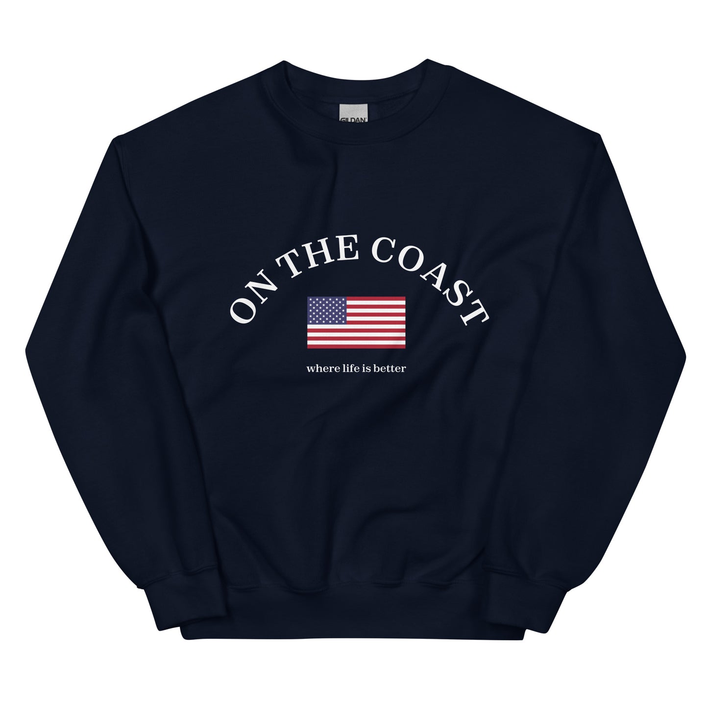 RED, WHITE & COASTAL CREWNECK