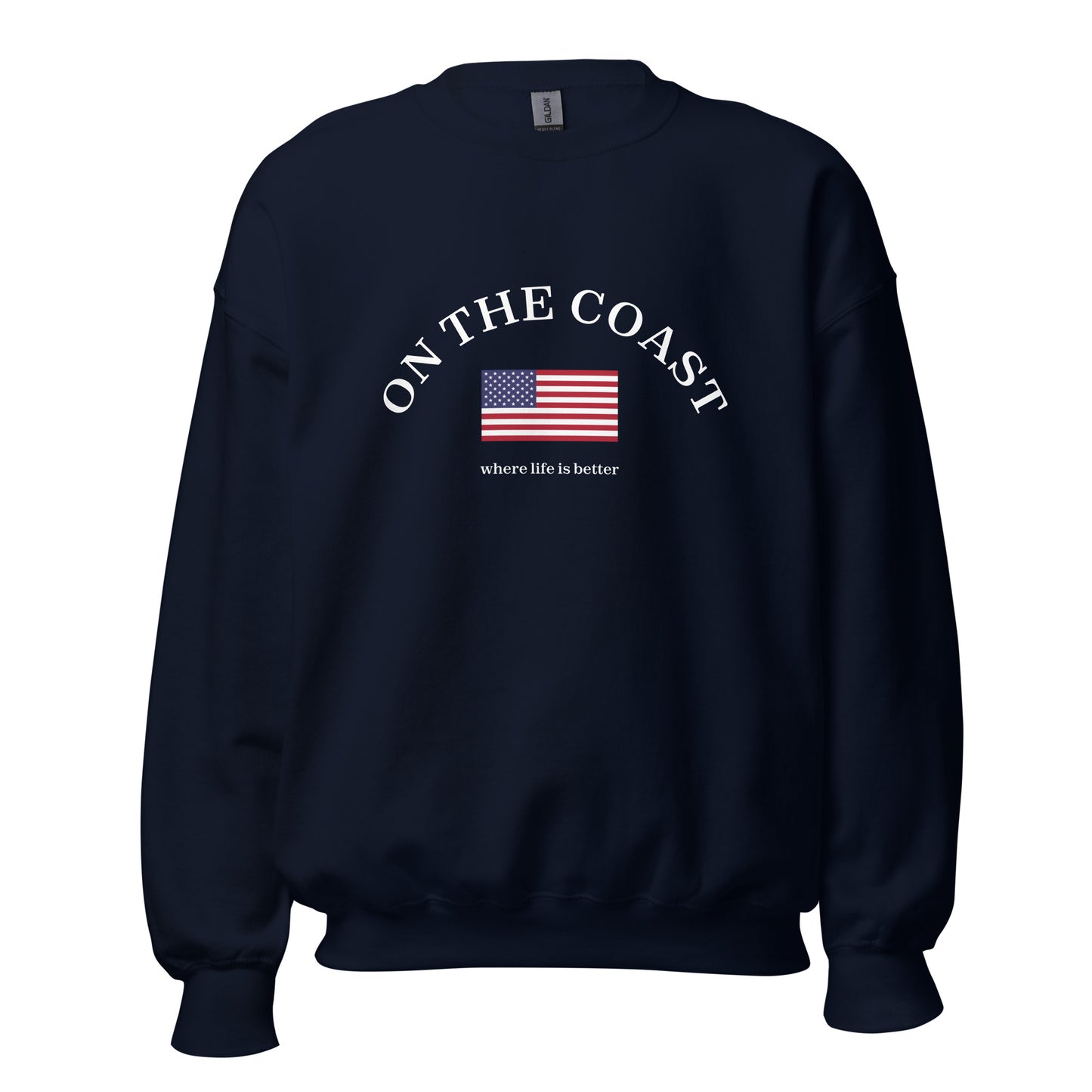 RED, WHITE & COASTAL CREWNECK